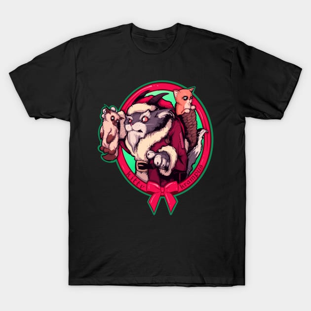 Kitty Krampus T-Shirt by LVBart